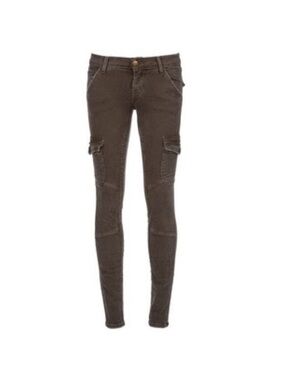 Current/Elliott Brown Skinny Cargo Jeans